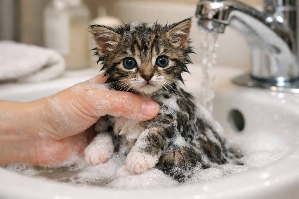 A quel âge peut on laver un chaton : conseils pour une première toilette en douceur